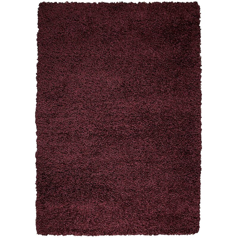 17 Stories Annielaurie California Shaggy Aubergine Rug | Wayfair.co.uk