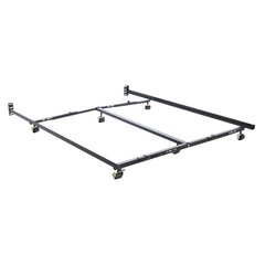 BCP Adjustable Metal Bed Frame w/ Locking Wheels 