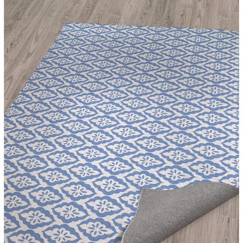 Brayden Studio® Spivey Blue/Periwinkle Rug