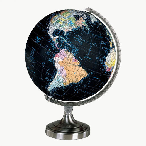 Home /& Office Decor 12/" Big Black Globe Map Atlas with Adjustable Tripod Stand