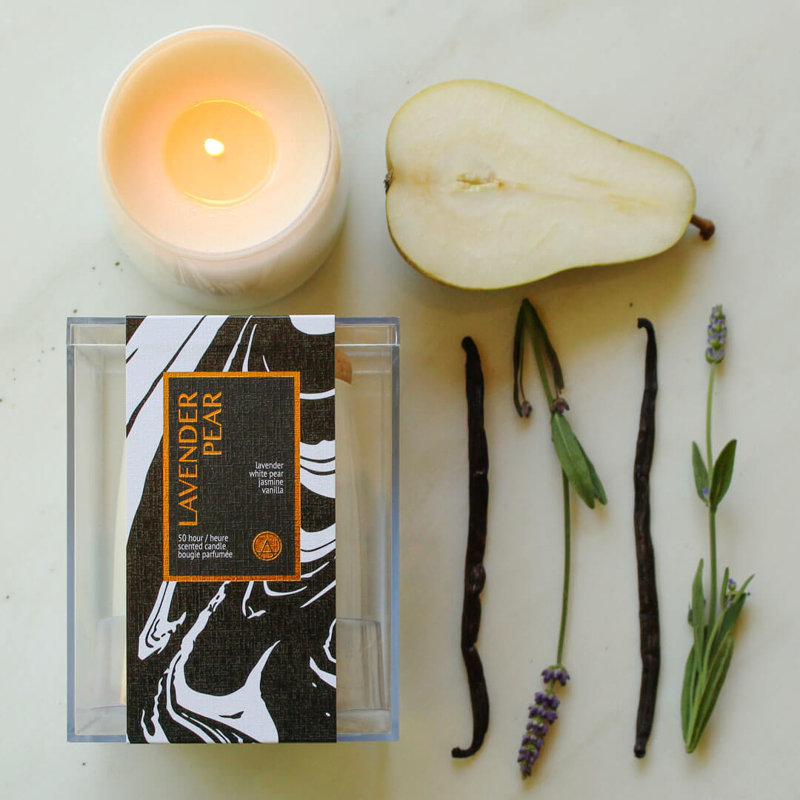 Lavender Pear and Jasmine Scented Jar Candle