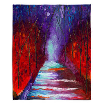 East Urban Home Abstract Focus Light Upward Blanket Wayfair
