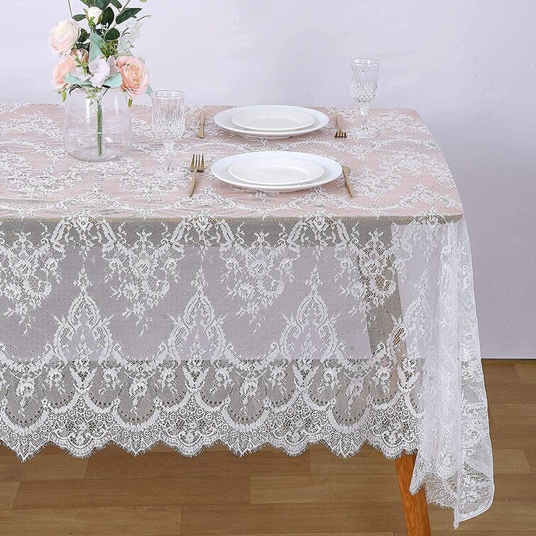 60 X120  Lace Tablecloth Vintage for  Wedding Decor Outdoor Party 