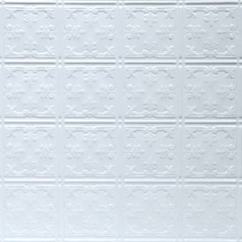 Shanko Pre Painted 23 75 X 23 75 Metal Tile In White Wayfair