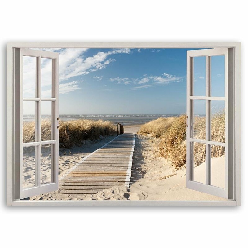 Haus am Meer Leinwandbild Fenster zum Weg zum