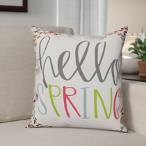 hello spring pillow