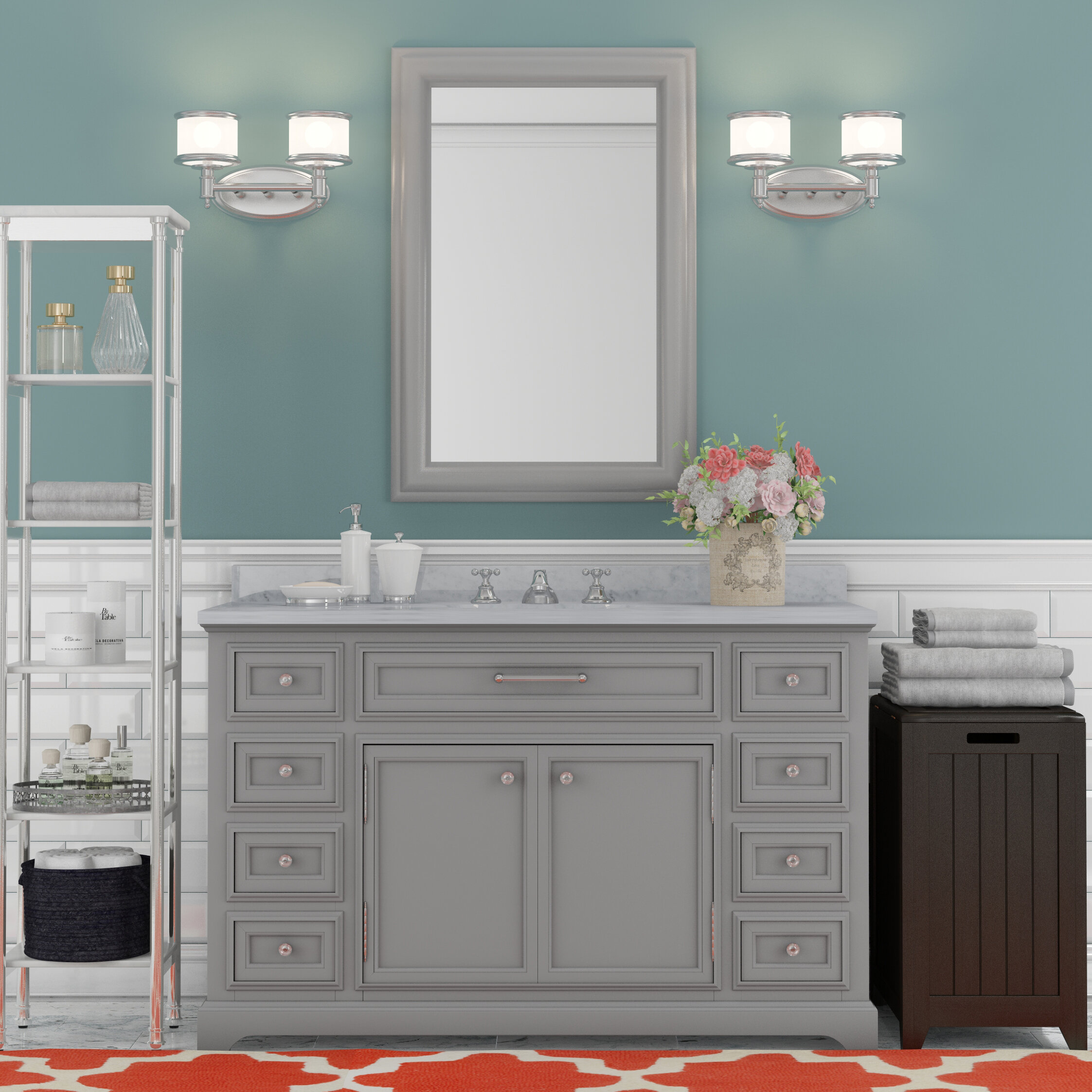 Three Posts Bergin 48single Sink Bathroom Vanity Set Reviews Wayfairca