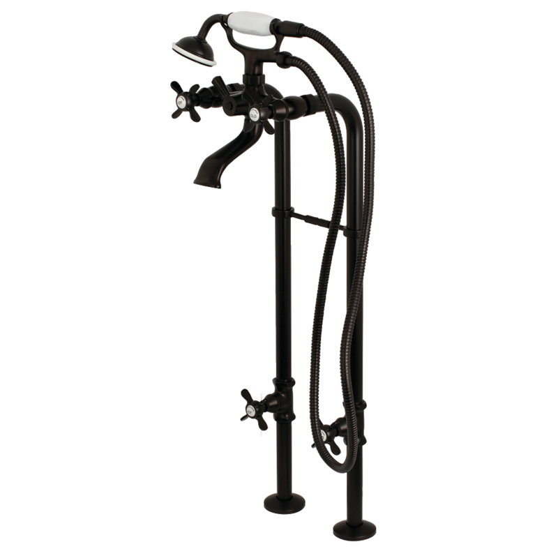 Kingston Brass Kingston Pentuple Handle Floor Mounted Clawfoot Tub