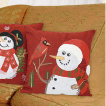christmas cardinal throw pillows