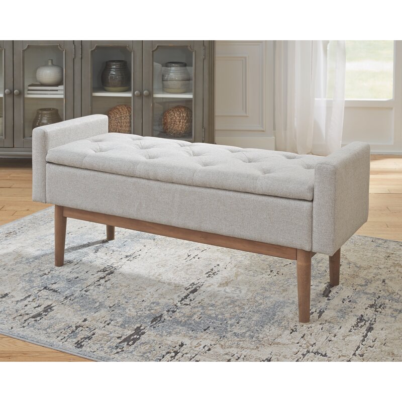 George Oliver Brea Upholstered Flip Top Storage Bench & Reviews | Wayfair