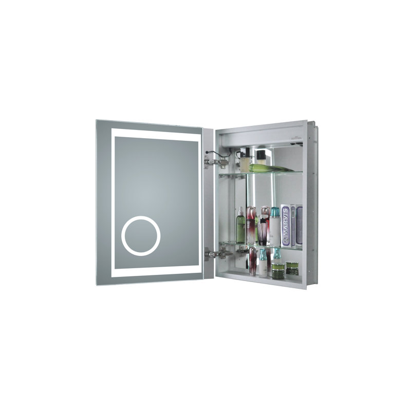 Red Barrel Studio Obryan 16 X 20 Recessed Medicine Cabinet With Obryan 16 X 20 Recessed Medicine Cabinet With Led Lighting