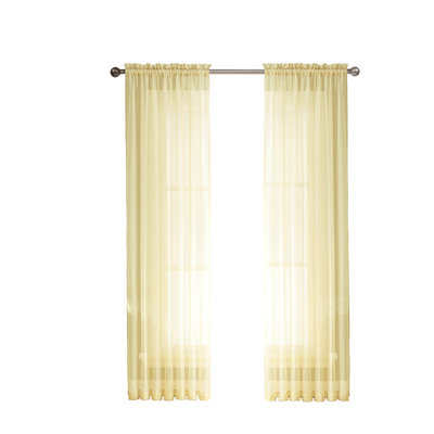 Mistana Kinley Solid Sheer Rod Pocket Single Curtain Panel Color