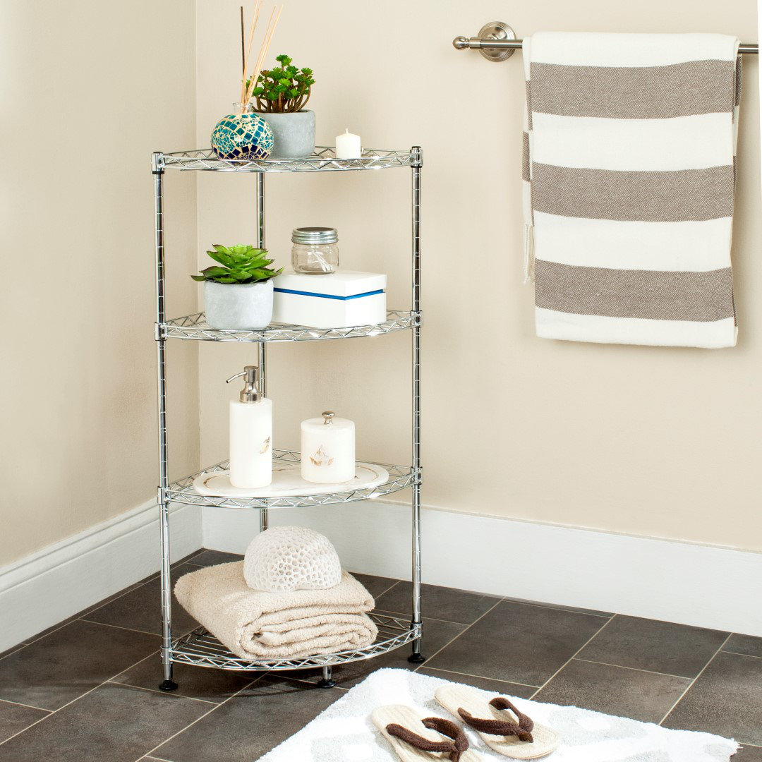 Rebrilliant Metal Freestanding Bathroom Shelves & Reviews | Wayfair