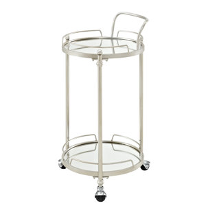 Shadwell Round Mirror Bar Cart