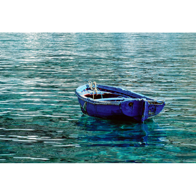 Breakwater Bay Boat In Loutro Harbor Acrylic Painting Print On