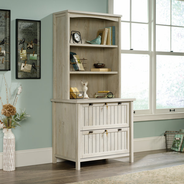 Laurel Foundry Modern Farmhouse Costa 2 Drawer Lateral Filing With Hutch & Reviews Wayfair