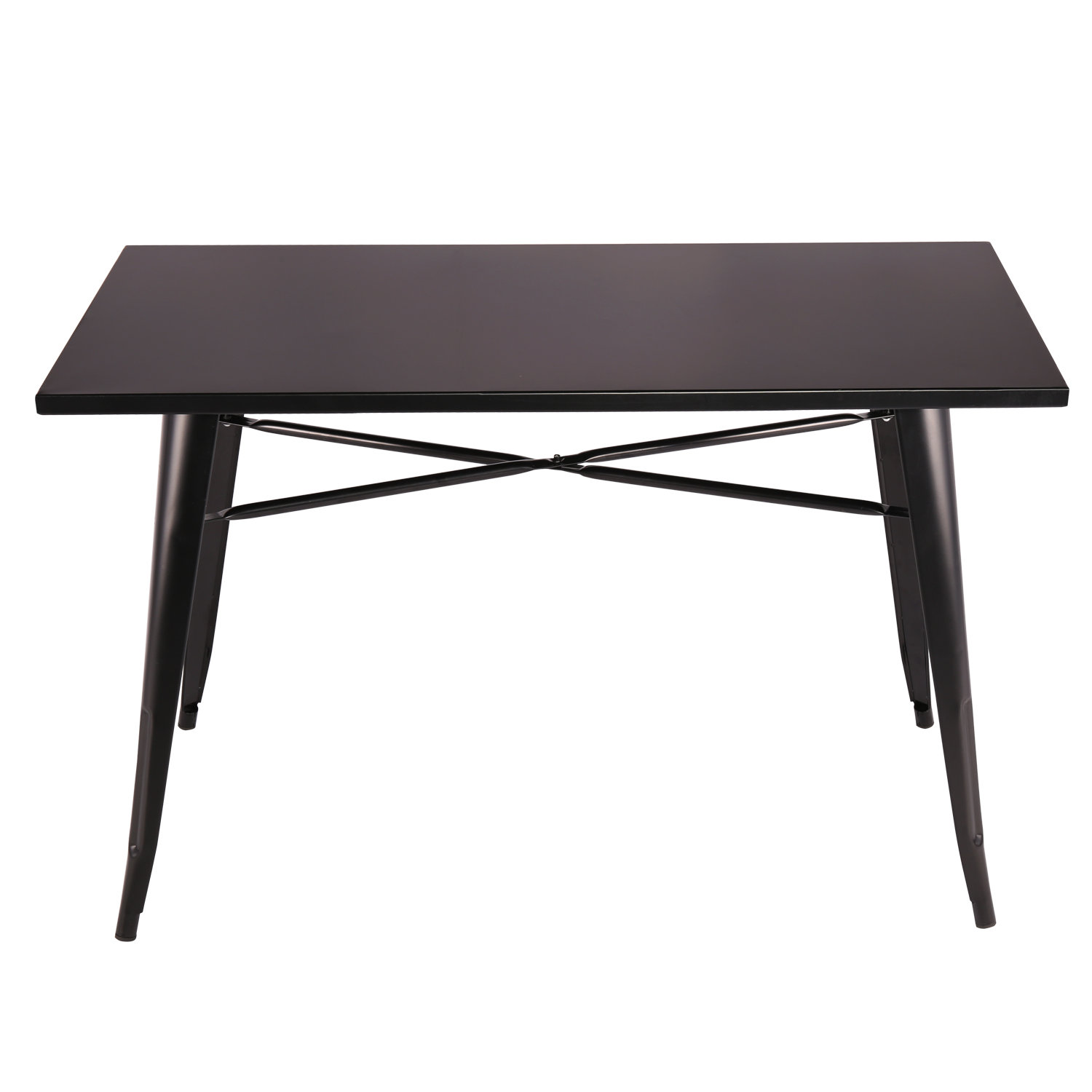 Anself Rectangular Dining Table Office Desk Steel Leg Solid Anself Rectangular Dining Table Office