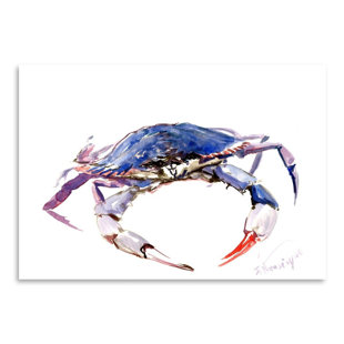 Blue Crab Kitchen Decor Wayfair Blue Crab Painting Print