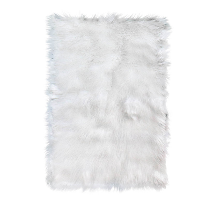 House Of Hampton Charlotte Handmade Shag Faux Sheepskin White Area Rug Reviews Wayfair