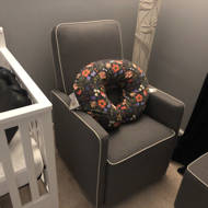 davinci olive glider and ottoman in dark grey