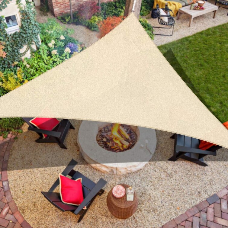 12" Triangle Sun Shade Sail UV Block Outdoor Garden Canopy Patio Lawn Top Cover 