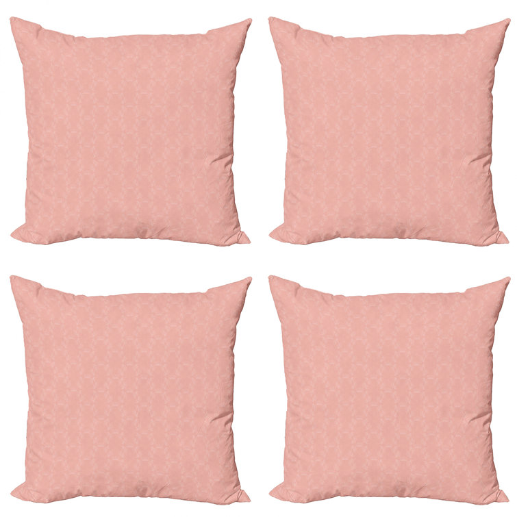 peach colored throw pillows