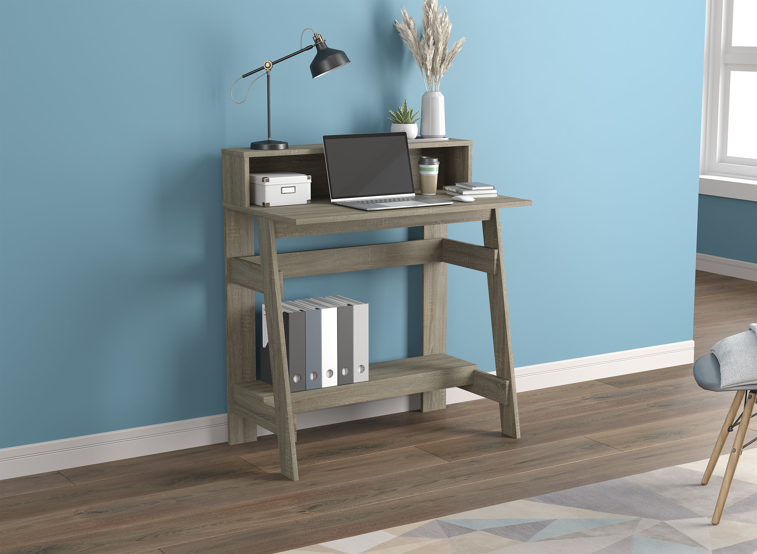 taupe writing desk