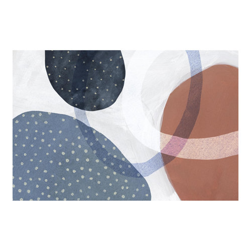 Orbit with Dots I 3.2m x 4.8m Textured Matte Peel & Stick Wall Mural East Urban Home