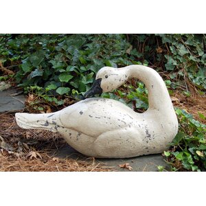 Primitive Sleeping Swan Figurine