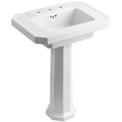 K 2294 8 0 1 58 Kohler Devonshire Ceramic 28 Pedestal Bathroom Kathryn Ceramic 27 Pedestal Bathroom Sink With Overflow