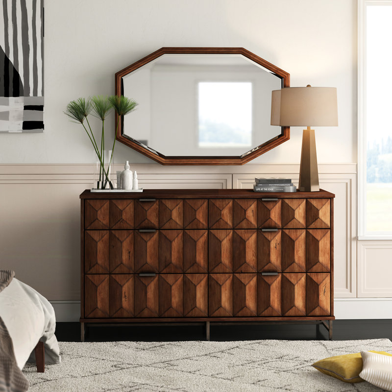 Mercury Row Mccaskill 6 Drawer Double Dresser With Mirror Reviews Wayfair