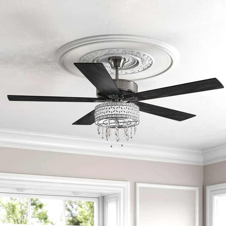 ceiling fan crystal light