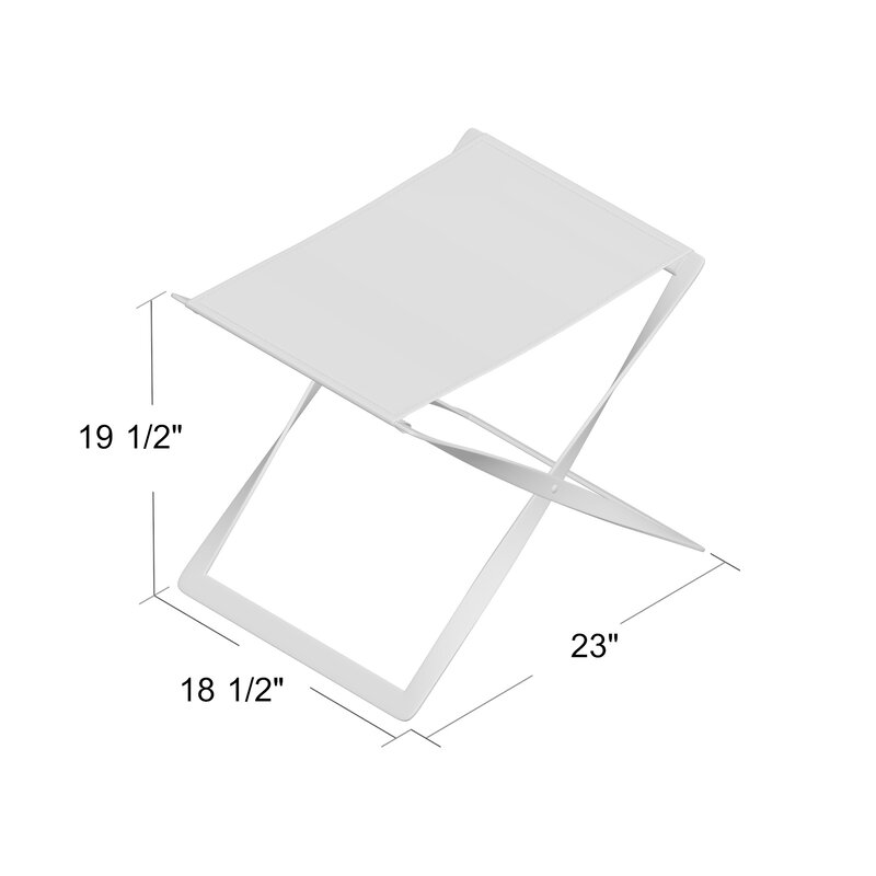 white folding stool