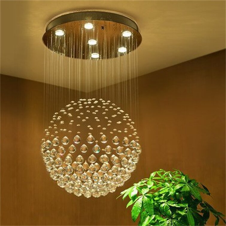 LED Crystal Chandelier Bedroom Ceiling Light Restaurant Lighting Rain Drop Lamps 