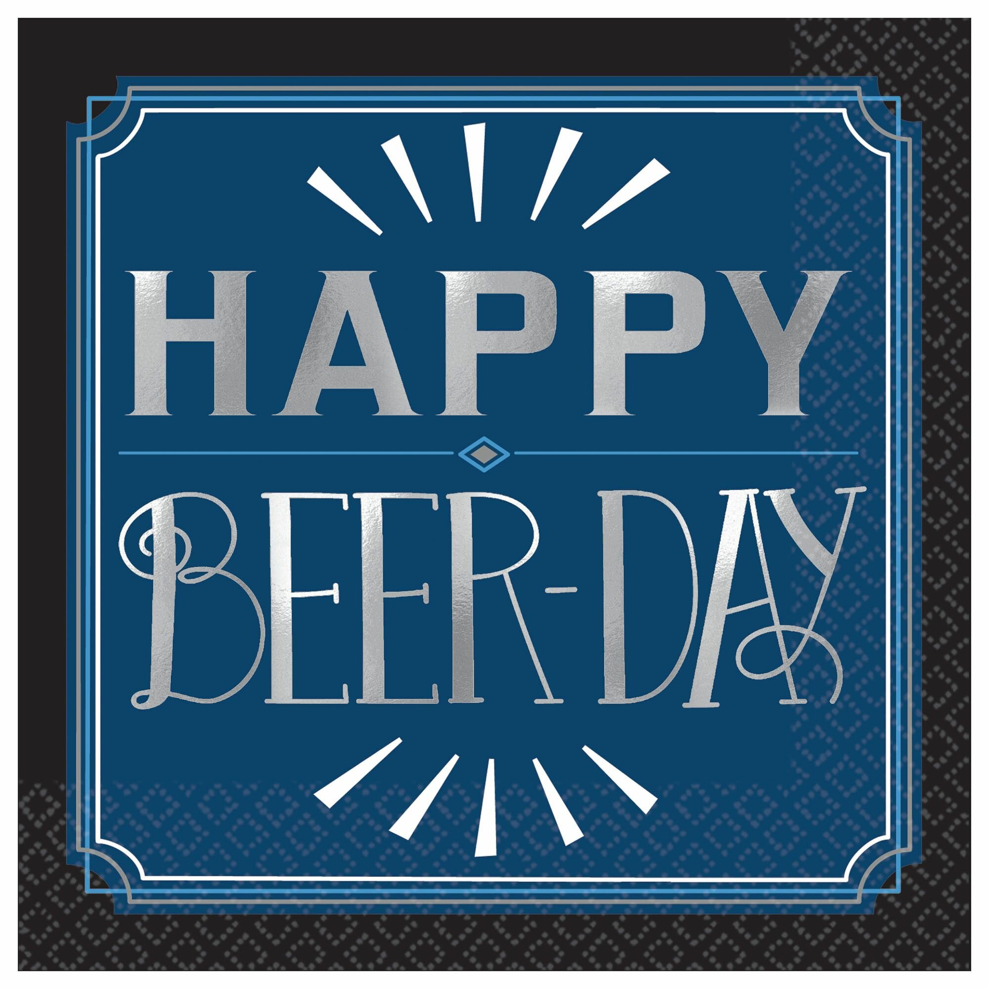 Amscan Happy Birthday Man Beer Day Beverage 5 Paper Disposable Napkins Wayfair