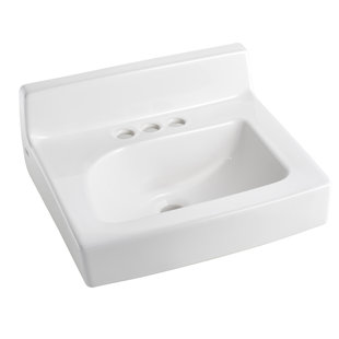 Penlyn Ceramic 18 Wall Mount Bathroom Sink with Overflow
