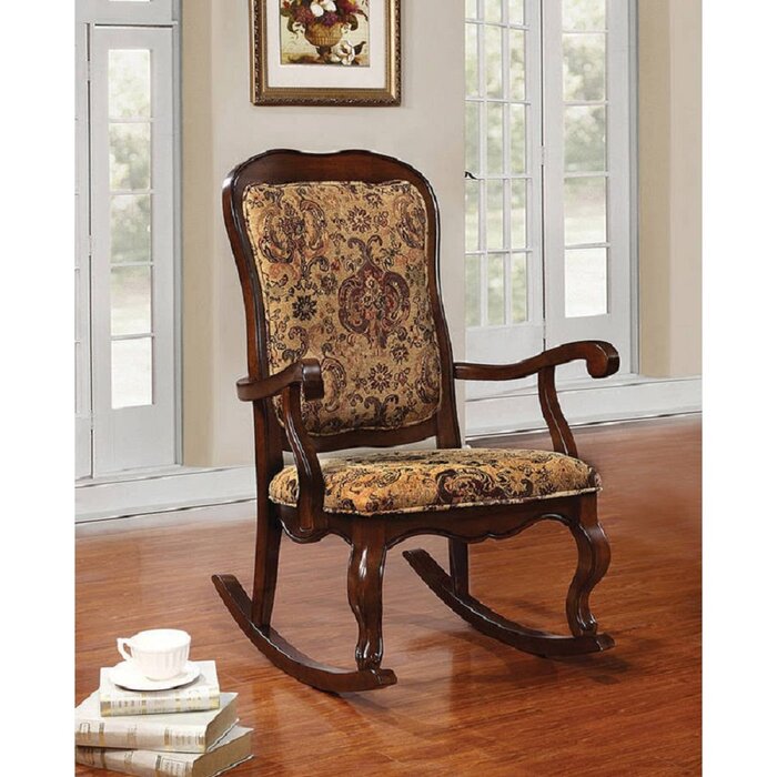 Bloomsbury Market 33'' Width Upholstery Fabric Rocking Chair | Wayfair