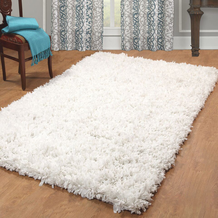 Weiler Hand Woven White Area Rug Weiler Hand Woven White Area Rug