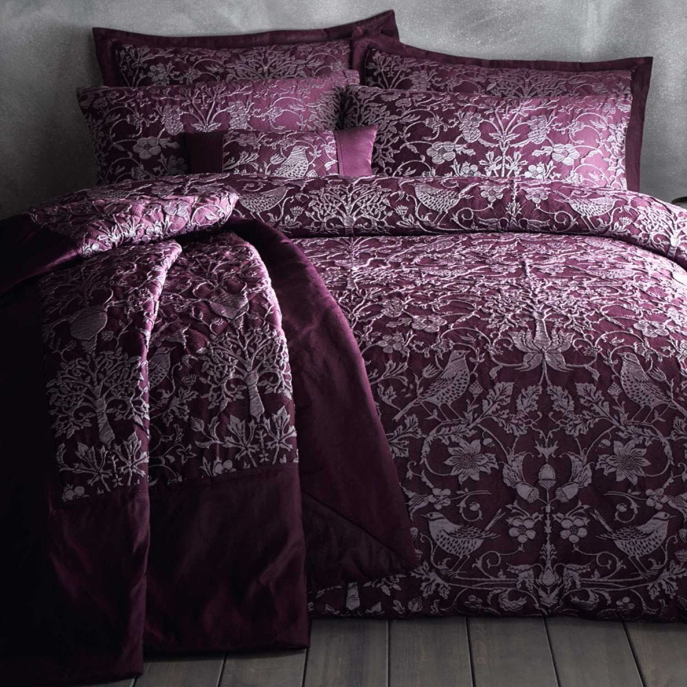 purple jacquard duvet cover