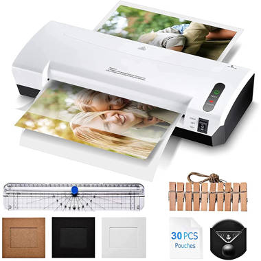 Cold & Hot Laminator Machine with Laminator Sheets Modern-Depo 9 Inch 5 in 1 Laminator Machine for A4 Paper Trimmer and Corner Rounder for Home Office School Use 