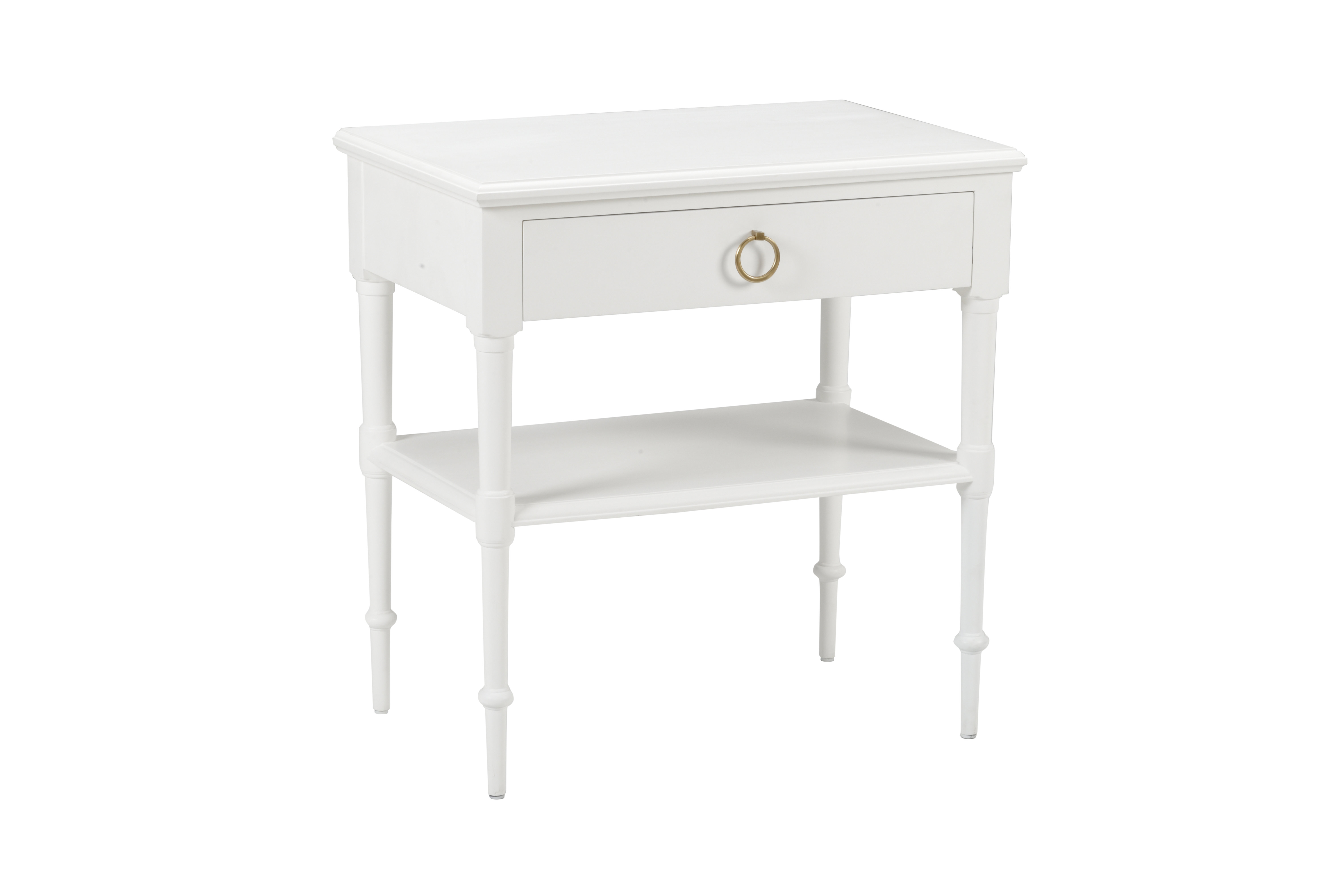 one drawer white nightstand