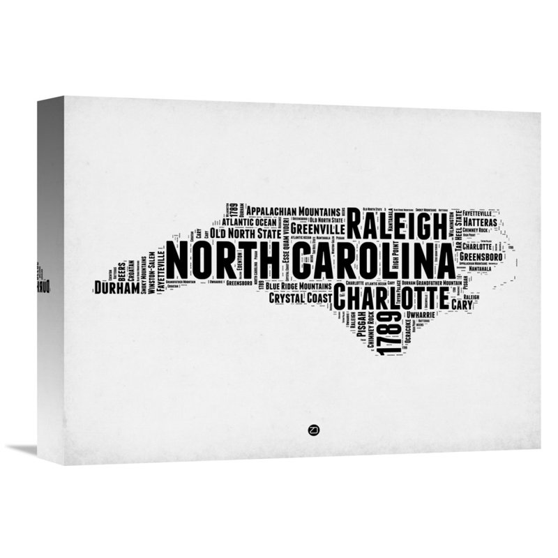 Naxart North Carolina Word Cloud 2 Textual Art On Wrapped Canvas Wayfair