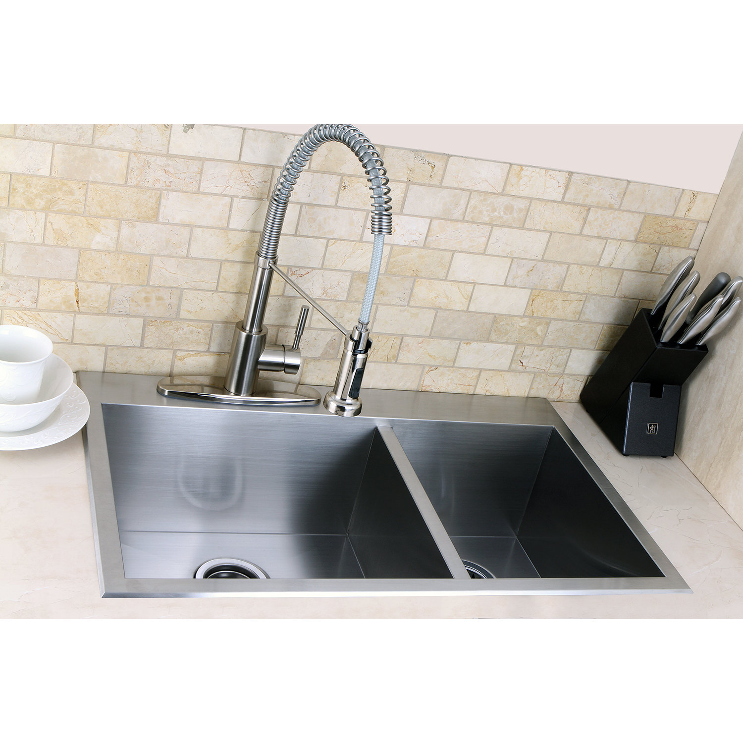 Uptowne 31 5 L X 20 W Self 70 30 Offset Double Bowl Kitchen Sink