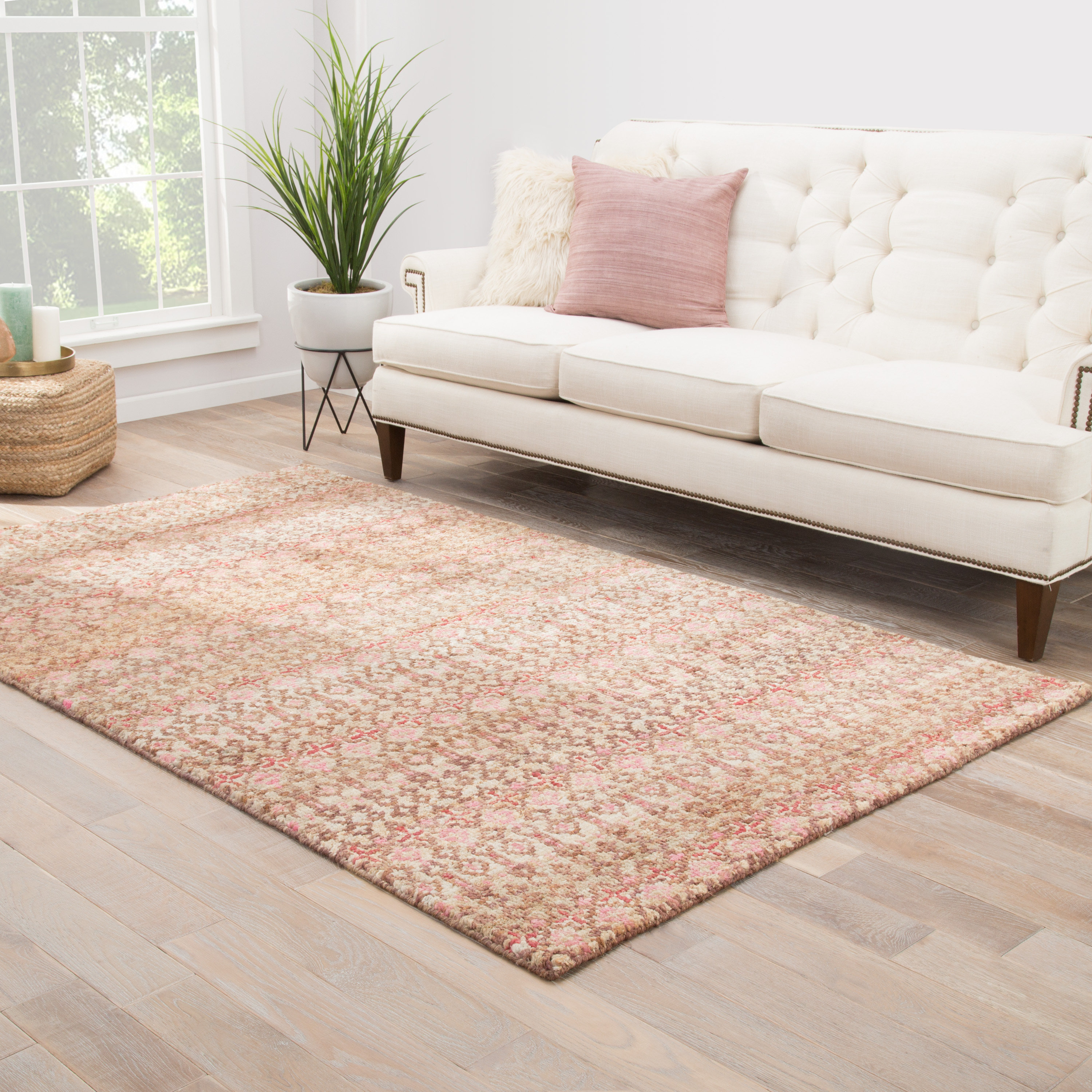 Bungalow Rose Sitkin Geometric Hand Knotted Jute Sisal Brown Area Rug Wayfair