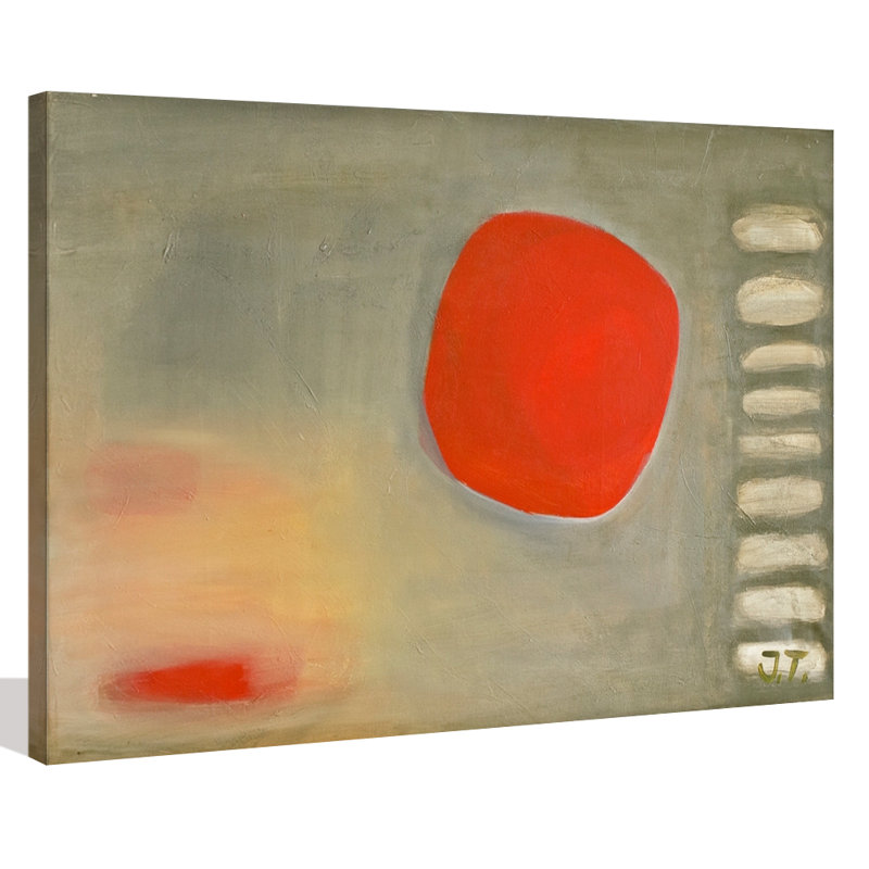 Art Excuse Red Dot 1 By Josefa Tscharmann Framed On Canvas In