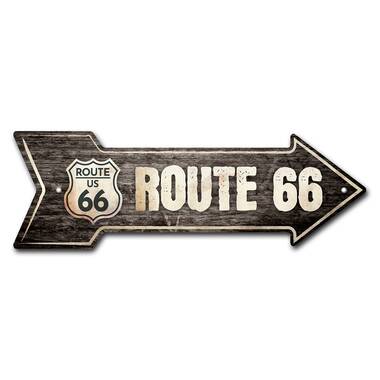 Outdoor Decor Vintage Route 66 Illinois Novelty Metal Arrow Sign 5" x 17" 