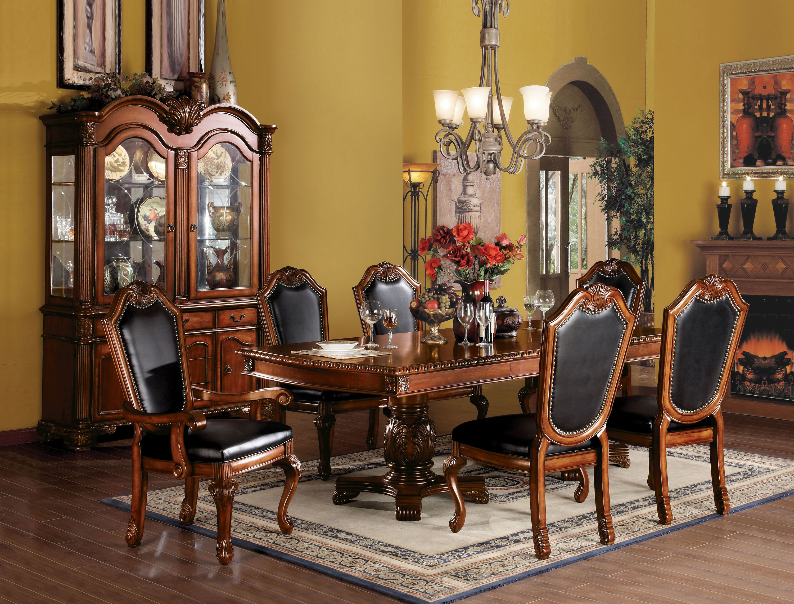 leather formal dining chairs