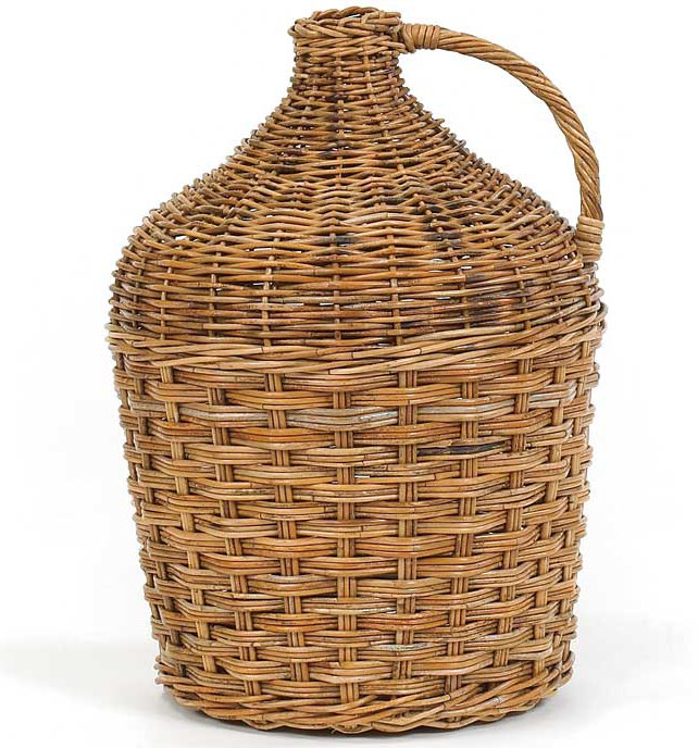 French Country Winery Rattan Basket