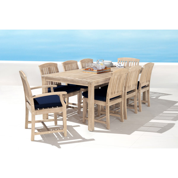 Balceta Rectangular 8 – Person 83” Long Dining Set with Cushions