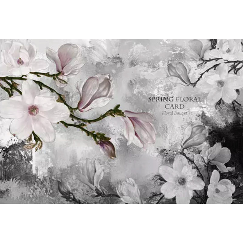 Bloomsbury Market Anandarajah Dark Magnolia Flowers Watercolor